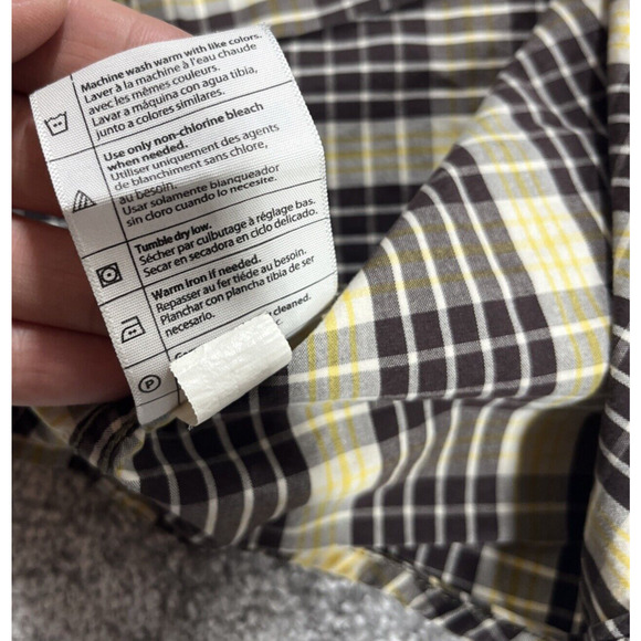 Carhartt Shirt Mens Large Relaxed Fit Plaid Button Down Cotton *Stain* - Picture 6 of 11